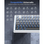 OMOTON Capuchons de Touches en Français, Cherry Profil 127 Touches PBT avec extracteur de Touches, Gravur Latéral pour MX Switch