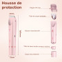 Rasoir Klyne Femme, Klyne Tondeuse À Double Tête Femme pour Tondeuse Intime & Sourcils, Recharge Usb, Étanche IPX7, Électrique R