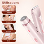 Rasoir Klyne Femme, Klyne Tondeuse À Double Tête Femme pour Tondeuse Intime & Sourcils, Recharge Usb, Étanche IPX7, Électrique R