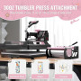 VEVOR Presse à Chaud 8-en-1, Plaque Chauffante 38x38 cm, Machine de Sublimation Textile avec Presse à Tasses 89 cL, Pivotant à 3