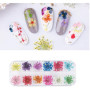 Générique Fleur séchée Nail Art Décoration Set 24pcs Vraie Gypsophile Fleur Séchée pour Nail Art Conservé Fleur Manucure Ongles 