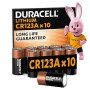 DURACELL CR123 Piles au lithium haute puissance 3V (CR123A / CR17345) (lot de 10) – longue durée – Pour appareils photos, lampes