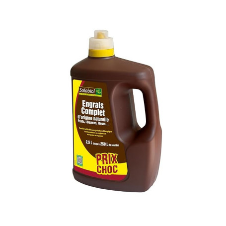 SOLABIOL Engrais Complet Liquide - 2,5L - Jusqu'à 250L De Solution - Engrais Universel - Tous Types De Cultures - Formulation Eq