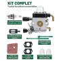 LUNEKUCK Carburateur pour STIHL FS38 FS45 FS55 HS45 KM55 Pieces Détachées Debroussailleuse pour Stihl Carbu avec Bougie Joint Fi