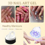 GZMAYUEN Solide Gel Construction Ongle UV Nail Extension Gel 15ML Transparent Solid Sculpture Builder Gel Non-Stick Clear Extens