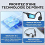 Relxhome Casque Conduction Osseuse, Écouteur Natation À Bluetooth 5.4, mémoire 32 Go intégrée, Lecteur MP3 Étanche IPX8, 10 Heur