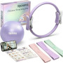 EgoNova Ensemble Pilates : Anneau 35 cm, poignées rembourrées, Mini-Ballon, Bandes de résistance pour Force, flexibilité, stabil