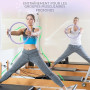 EgoNova Ensemble Pilates : Anneau 35 cm, poignées rembourrées, Mini-Ballon, Bandes de résistance pour Force, flexibilité, stabil