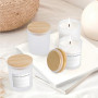 Winter Shore Petit Pot Verre 170 ml avec Couvercles [Lot de 15] - Contenant Bougie Gelé - Pot Bougie Vide - 15 Étiquettes Autoco