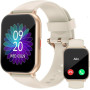 RUIMEN Montre Connectée Homme Femme Plusieurs Modes Sportifs avec Appel Bluetooth Notifications Intelligentes Moniteur de Fréque