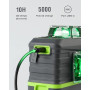 LasGoo Niveau Laser Auto-Nivelant 360°x3, Outil Laser à croix vertes pour Construction et fixation d'Images, Télécommande, Suppo