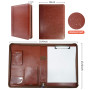NEWYES Porte-Document En Cuir PU Avec Fermeture Éclair, Cadeaux Pour Homme Et Femme, Sac De Conférence, Agenda D'affaires, Porte