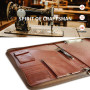 NEWYES Porte-Document En Cuir PU Avec Fermeture Éclair, Cadeaux Pour Homme Et Femme, Sac De Conférence, Agenda D'affaires, Porte