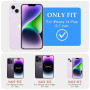 Pepmune Coque Magnétique pour iPhone 15 Plus iPhone 14 Plus[Compatible avec Magsafe] Translucide Mat Cadre Vague Bouclée Coque d