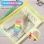 Oderra Pochette Plastique A4+A5+A6, 15PCS Pochette Zippée, PVC Mesh Zipper Pouch Document Wallet, Ranger Papiers petits Objets d