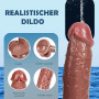 Godet Réaliste 18 cm avec Fonction Éjaculation et Ventouse - Stimulation du Point G - Gode en Silicone Doux avec Réservoir d'Eau