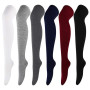 DRESHOW 6 Paires Chaussettes Hautes Montantes Chaussettes de Genoux Longues Cuisse Chaussettes Dessus du Genou Haut Bas de Démar