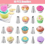 Nifogo Poche a Douille Patisserie 40 Pcs, Douille Patisserie, Kit Patisserie, Accessoire Patisserie, Ustensiles à Pâtisserie