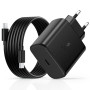 45W USB C Charger Fast Charging with Type C Cables 2M, for Samsung Galaxy S25/S24/S23/S22/S21 Ultra/S20/S20+/Note 20/10/9/A73/A5