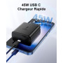 45W USB C Charger Fast Charging with Type C Cables 2M, for Samsung Galaxy S25/S24/S23/S22/S21 Ultra/S20/S20+/Note 20/10/9/A73/A5