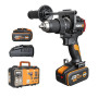 WORX Perceuse-visseuse à percussion sans fil 20V WX356, couple max de 85 Nm, moteur brushless, design compact, éclairage led int