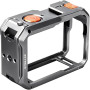 REYGEAK Cage en métal ultra légère pour DJI Osmo Action 6, cadre de protection en aluminium avec vis 1/4", chaussure froide, sup
