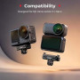 SMALLRIG Support magnétique Double pour DJI Osmo Action 6/Osmo Nano, Adaptateur magnétique Pliable à dégagement Rapide bidirecti