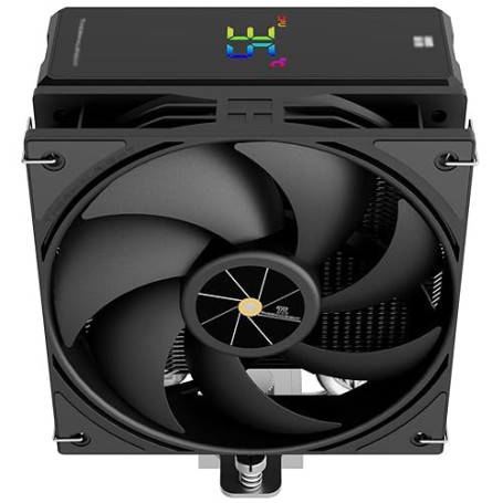 TR-Thermalright Assassin X 120 Digital Noir Refroidisseur de CPU, 4 Caloducs de 6mm,Ventilateur PWM 120mm-2000tr/min, Couvercle