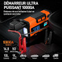 JDMCAR Booster Batterie Voiture 10000A - 14.8V Démarreur Batterie Voiture (jusqu'à10,0L Gaz/9,0L Diesel), Jump Starter avec LED,