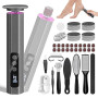 Rapeuse Pieds Electrique,14 en 1 Kit de Ponceuse Pieds et Lime Ongles,9 Vitessesavec,Ponceuse Pied Rechargeable 2000 mAh avec 40