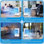 Climatiseur Mobile, 12 L Refroidisseur d'Air Évaporatif avec Télécommande, 6 Vitesses et 2 Modes, Minuterie 24H, 4 Boîtes des Gl