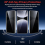 Micnkifo Verre Trempé pour Xiaomi Redmi Note 14 Pro Plus/Pro+ Anti Espion 2 Pièces,Anti-Espion Film de Protection D'écran,Dureté