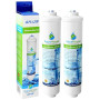 2x AquaHouse UIFH Compatible pour Haier 0060823485A Kemflo Filtre à eau Aicro pour réfrigérateurs Haier, CDA, Firstline, Frigist