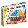 Quercetti FantaColor Junior Basic, 48 pcs, Mosaique Loisir Creatif, Jeu de Voyage Educatif, Motricité Fine, Jouet Enfant 2 Ans,