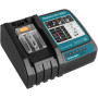 Waitley DC18RC Chargeur pour Makita 14.4V ~ 18V Batterie BL1860B BL1860 BL1850B BL1850 BL1840B BL1840 BL1415 BL1430