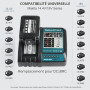 Waitley DC18RC Chargeur pour Makita 14.4V ~ 18V Batterie BL1860B BL1860 BL1850B BL1850 BL1840B BL1840 BL1415 BL1430