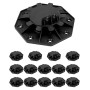 QWORK® 15 Pièces Plot terrasse réglables 30-60 mm, Convient aux pour lames de terrasse en bois/WPC/aluminium