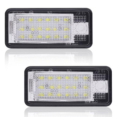 URAQT LED Éclairage Plaque D'immatriculation Auto Ampoules Super Brillant CanBus Sans Erreur 6000K Xénon Blanc 18SMD, 2PCS LED P