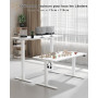 Devoko Bureau Assis Debout Électrique 120x60 cm - Bureau Informatique Réglable en Hauteur Motorisé - Table de Bureau Ergonomique
