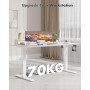 Devoko Bureau Assis Debout Électrique 120x60 cm - Bureau Informatique Réglable en Hauteur Motorisé - Table de Bureau Ergonomique