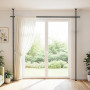Zipglo Tringle Rideau Sans Percage ，155-350 cm (H) × 110-297 cm (L) ，Noir Cloison Amovible Sans Percage，Tringle à Rideaux Flexib