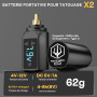 Kit de Machine à Tatouer Rotative Sans Fil POSEIDON avec 20 Cartouches d'Aiguilles,Encres & 2 Batteries Rechargeables | Pistolet