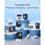 Phomemo 3 rouleaux Transparente Étiquette M110 Étiquette Transparente Autocollante,1,57"x2,36"(40×60mm),Compatible avec Phomemo