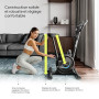 ZIPRO Vélo d'Appartement Adulte avec Résistance Magnétique à 8 Niveaux, Écran LCD, Support pour Téléphone et Selle Réglable, Vel