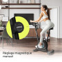 ZIPRO Vélo d'Appartement Adulte avec Résistance Magnétique à 8 Niveaux, Écran LCD, Support pour Téléphone et Selle Réglable, Vel