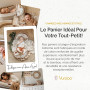 Yunioo matelas à langer, panier à langer avec coussin de voyage supplémentaire, matelas à langer en mousse et housse hydrofuge, 