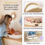 Yunioo matelas à langer, panier à langer avec coussin de voyage supplémentaire, matelas à langer en mousse et housse hydrofuge, 