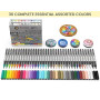 36 Stylos de Peinture Acrylique à Pointe Flexible avec Couleurs Essentielles - Contrôle Automatique du Flux 1-5mm pour Peinture