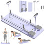 VHV Pilates Reformer Compact, 5 en 1 Pilates Pliable,La roue abdominale push-up rebondit automatiquement Minuterie, Ab Roller Fi