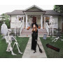SIFOEL Squelette d'halloween 240cm Géant avec Articulations Mobiles en Plastique Posable Réaliste pour Décoration d'halloween
